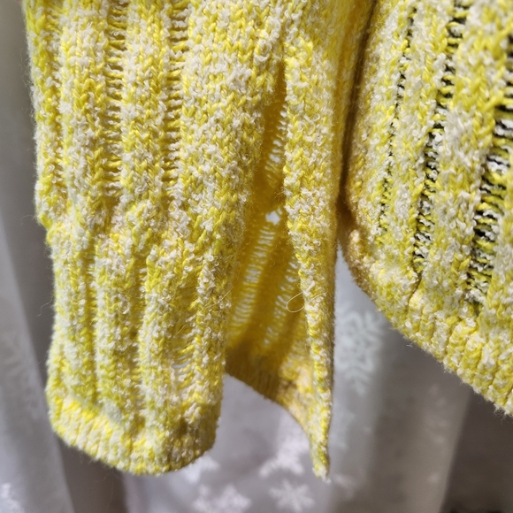RIVER ISLAND Pastel Yellow Button-up 3D Knit Sweater Cardigan (M) - Picture 9 of 13